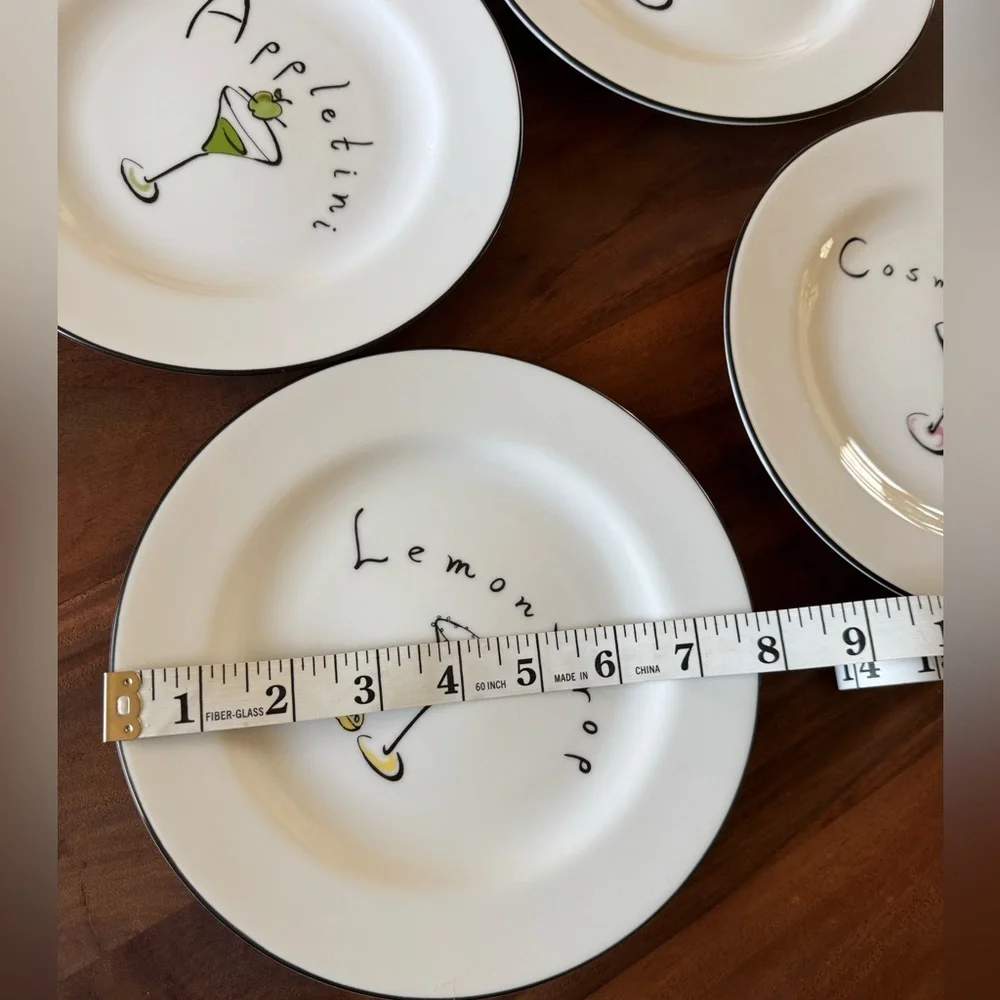 Pottery Barn Martini Plates set of four